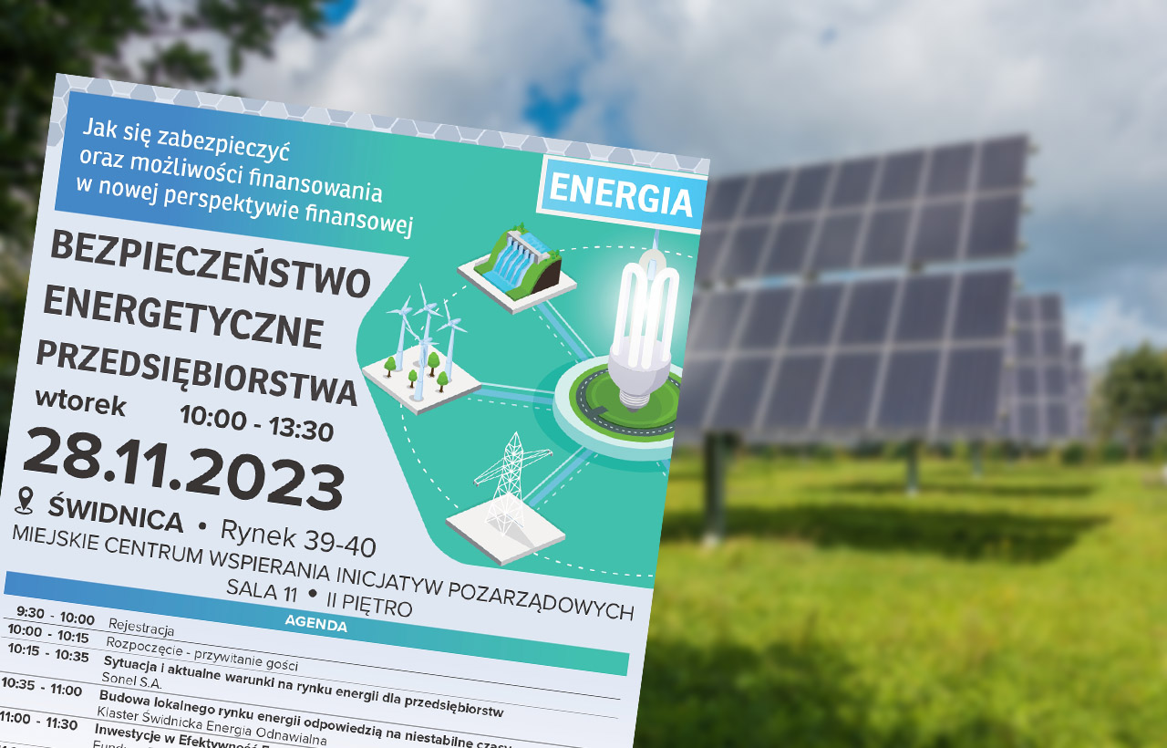 Świdnica: Pomogą przedsiębiorcom zapewnić bezpieczeństwo energetyczne